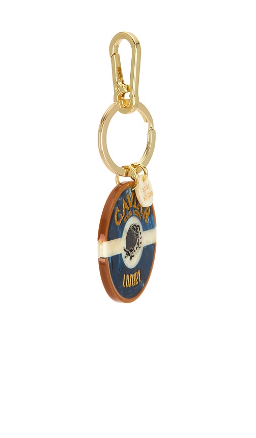  Solar Eclipse Schlüsselanhänger Caviar Bag Charm + Keychain In Blue. 