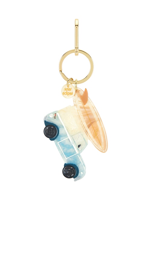 Solar Eclipse X Revolve Hand-painted Bag Charm + Keychain In Multi