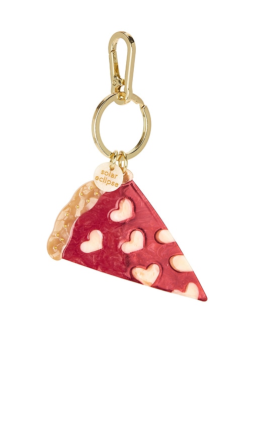 Hand-painted Bag Charm in Pizza