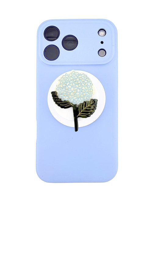 Solar Eclipse Hand-painted Hydrangea Grip Charm In Purple