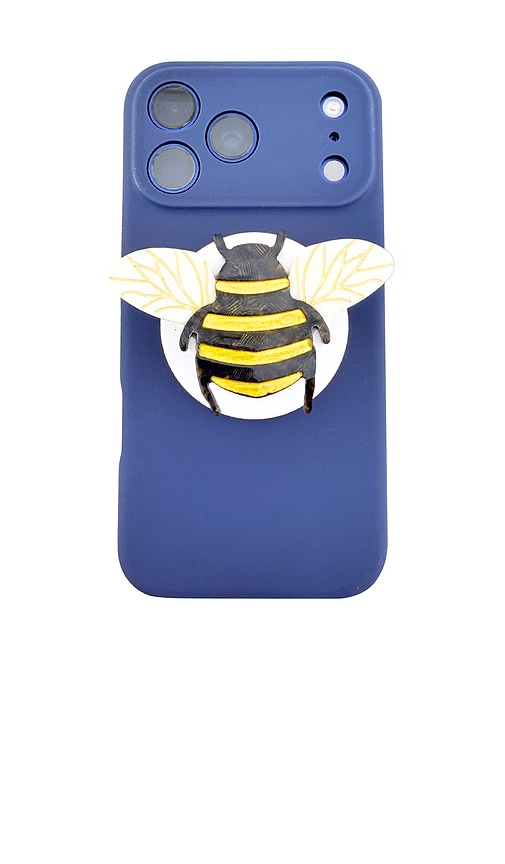 Solar Eclipse Hand-painted Bee Grip Charm In Gold