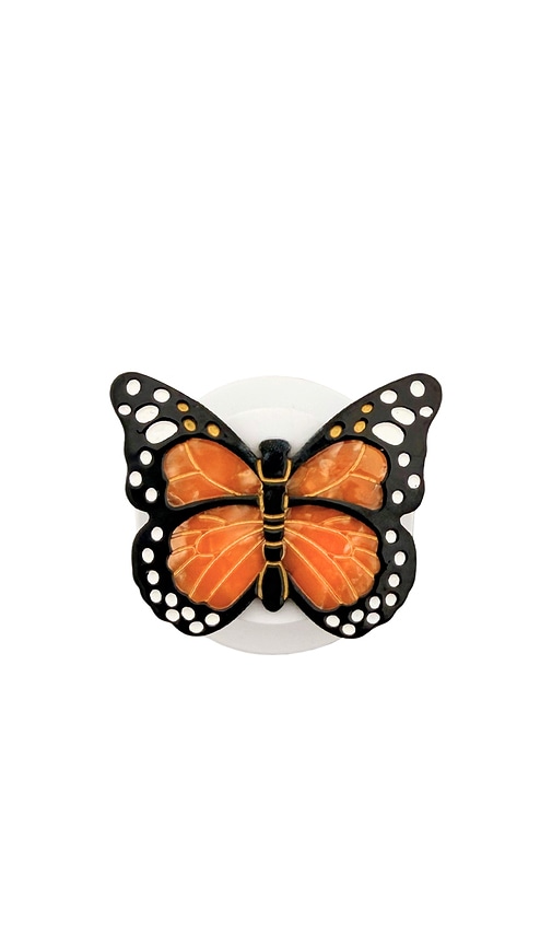 Solar Eclipse Hand-Painted Monarch Butterfly Grip Charm