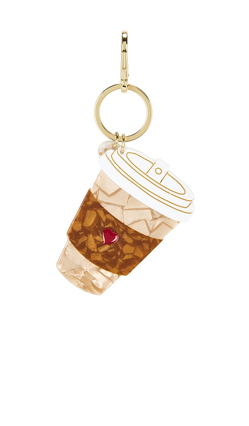 Solar Eclipse Hand-painted Bag Charm In Brown