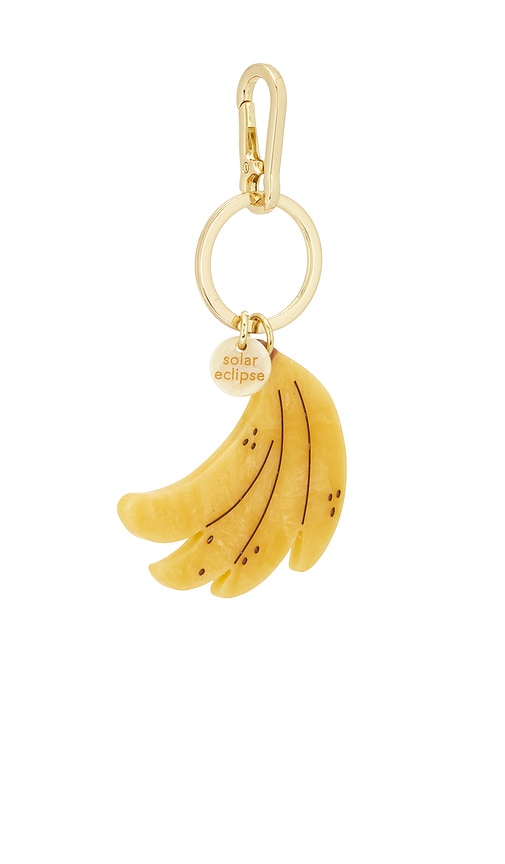 Solar Eclipse Hand-painted Banana Bag Charm + Keychain In N,a