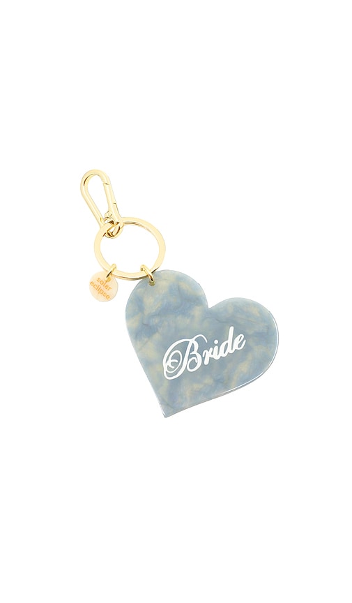 Solar Eclipse Hand-Painted Bride Bag Charm Keychain in Blue 28$