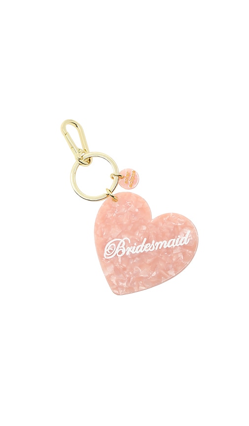 Solar Eclipse Hand-Painted Bridesmaid Bag Charm Keychain in Pink 28$