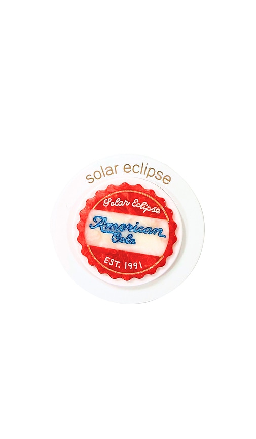 Solar Eclipse Hand-Painted Americana Cola Grip Charm en Red.