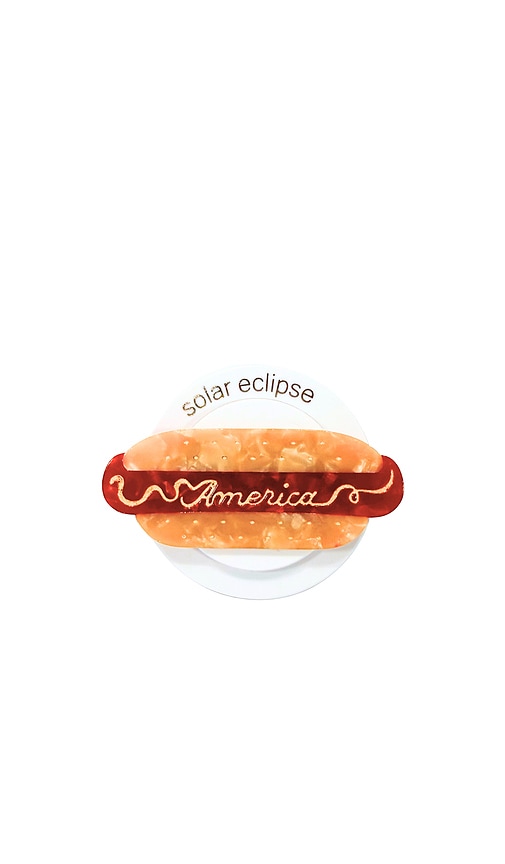 Solar Eclipse Hand-Painted America Hot Dog Grip Charm.