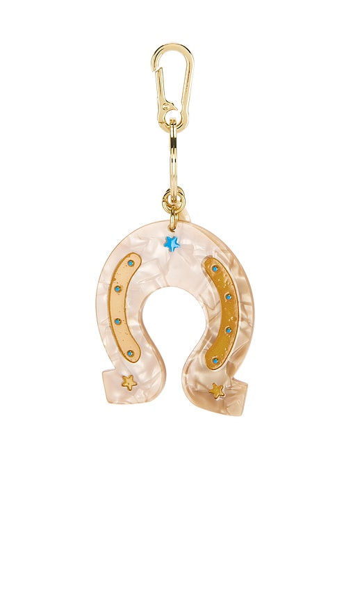  Solar Eclipse Hand-painted Bag Charm In Tan. 