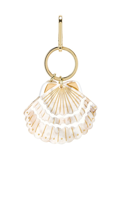 Solar Eclipse Hand-painted Bag Charm In White