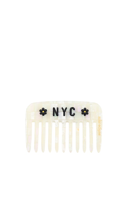 Solar Eclipse Hand-painted NYC Mosaic Pocket Comb in Beauty: Multi.