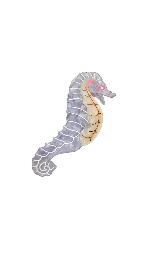 Solar Eclipse Hand-painted Seahorse Claw Hair Clip