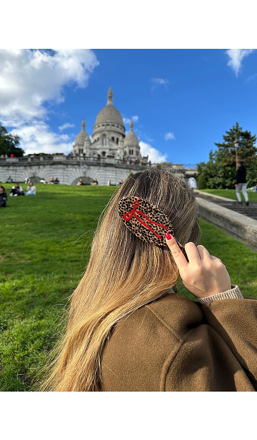 Solar Eclipse Hand-painted Leopard Bow Acetate 2-1 Daily Hair Brush In Beauty: Na. 