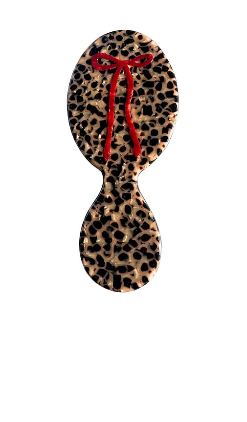Solar Eclipse Hand-painted Compact Leopard Bow 2-1 Perfect Daily Brush