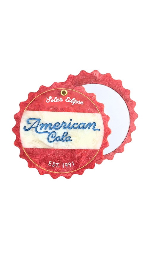 Solar Eclipse Hand-Painted American Cola Compact Mirror 32 €
