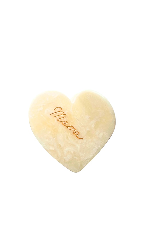 Hand-painted Mama Heart Acetate Claw Hair Clip