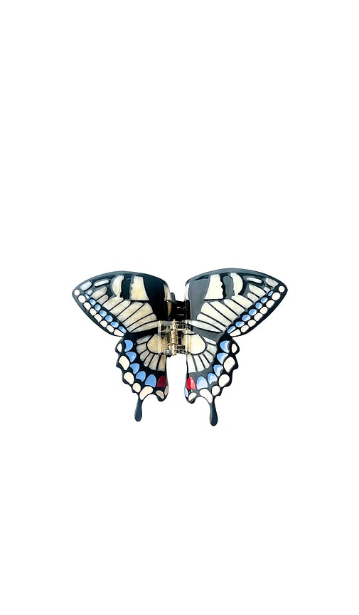 Hand-painted Swallowtail Butterfly Claw Hair Clip