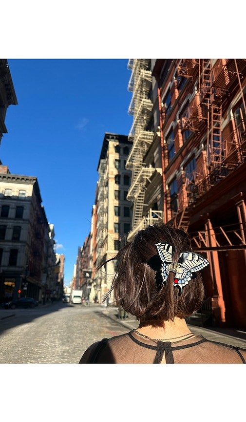 Solar Eclipse Hand-painted Swallowtail Butterfly Claw Hair Clip