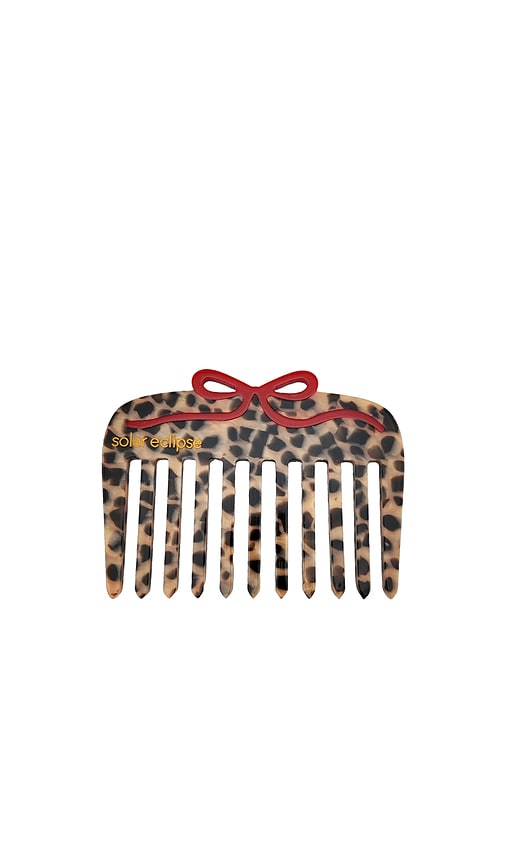 Solar Eclipse Hand-painted Leopard Bow Pocket Hair Comb