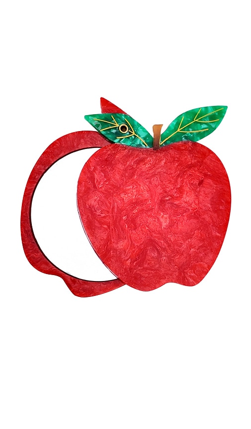 Solar Eclipse Hand-Painted Apple Compact Mirror