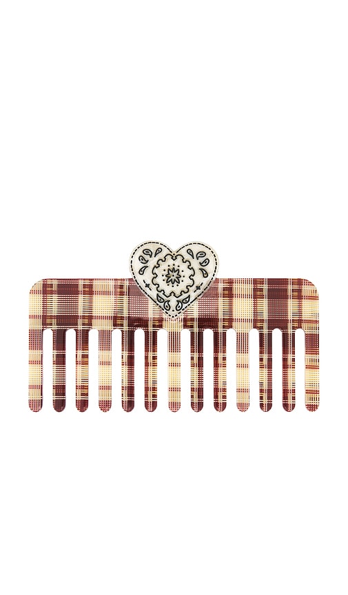 Solar Eclipse Hand-painted Paisley Heart Detangling Wide Tooth Hair Comb