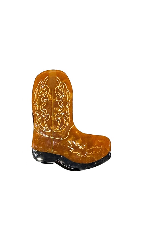 Solar Eclipse Hand-painted Cowboy Boot Claw Hair Clip