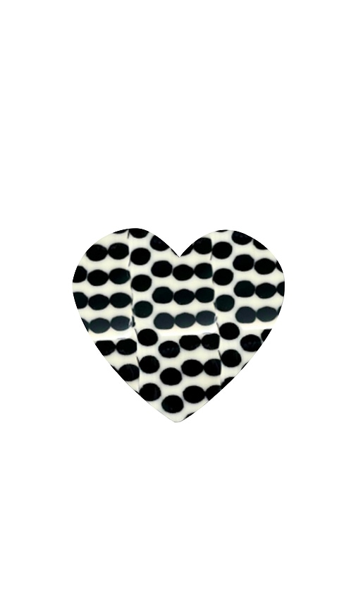 Solar Eclipse Hand-Painted Polka Dot Heart Claw Hair Clip