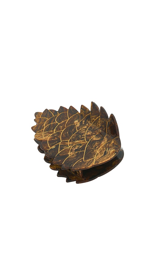 Solar Eclipse Hand-painted Pinecone Claw Hair Clip