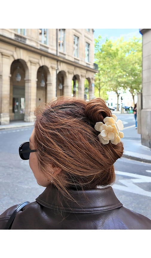 Solar Eclipse Handmade Origami Gardenia Flower Claw Hair Clip
