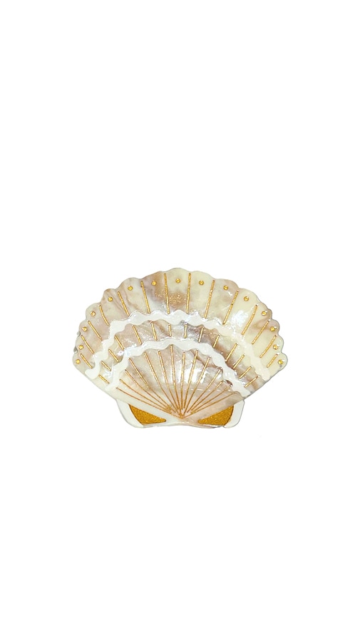 Solar Eclipse Hand-painted Seashell Claw Hair Clip