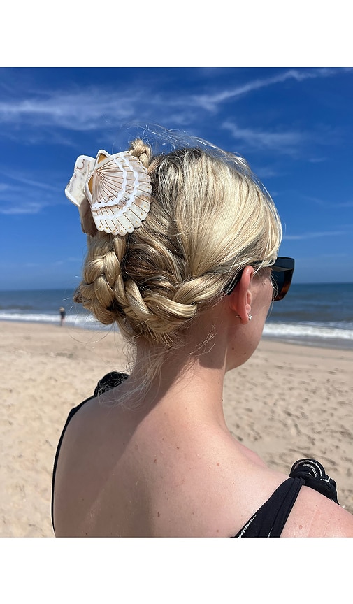Solar Eclipse Hand-painted Seashell Claw Hair Clip