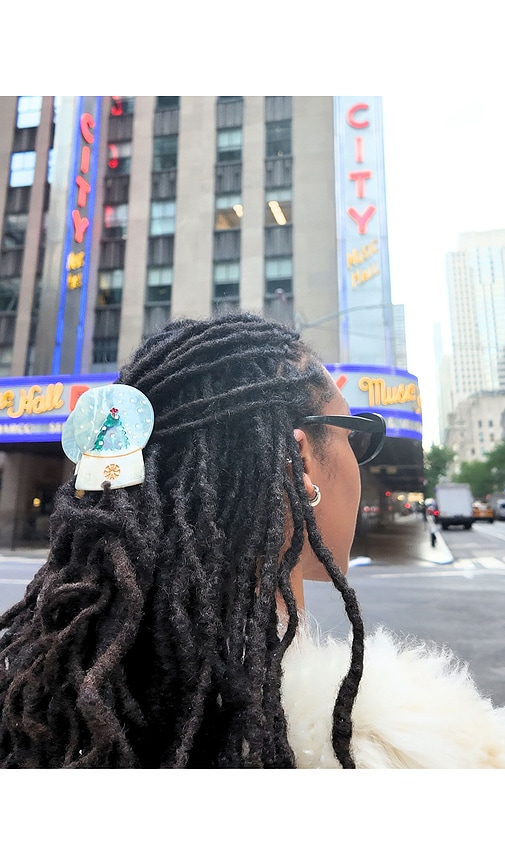 Solar Eclipse Hand-painted Snowglobe Claw Hair Clip