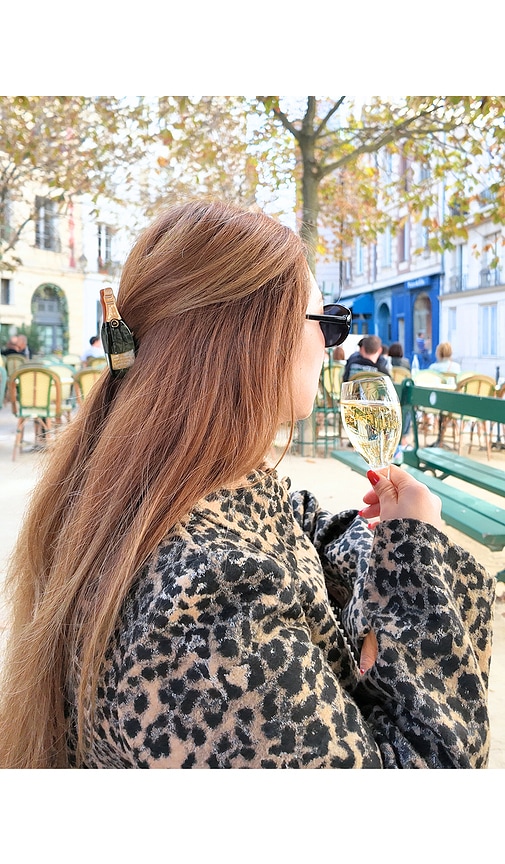 Solar Eclipse Hand-painted Champagne Claw Hair Clip