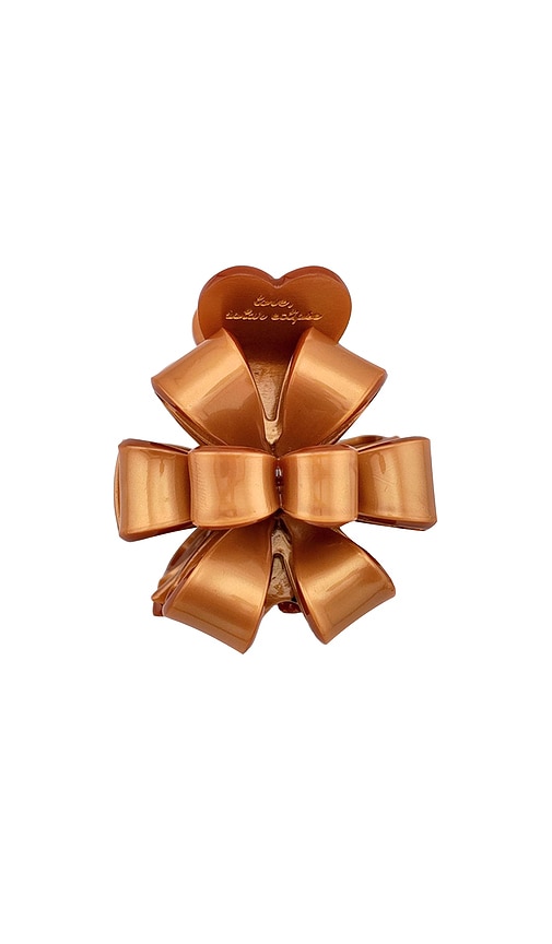 Solar Eclipse Hand-painted Origami Gift Bow Hair Claw Clip In Gold