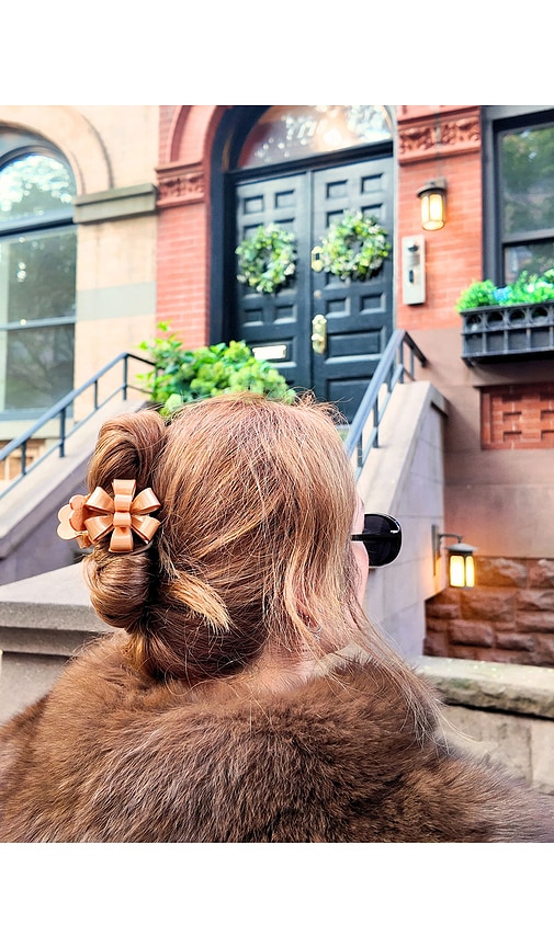 Solar Eclipse Hand-painted Origami Gift Bow Hair Claw Clip In Gold