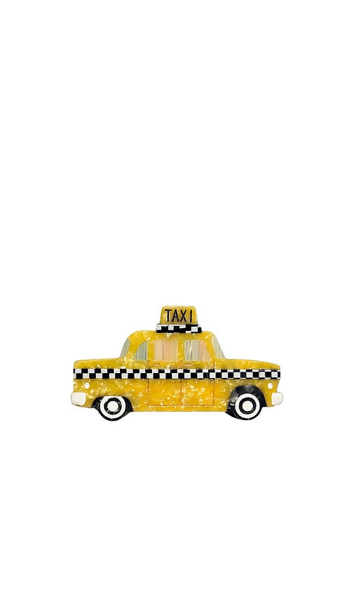 Hand-painted Yellow Taxi Cab Claw Hair Clip