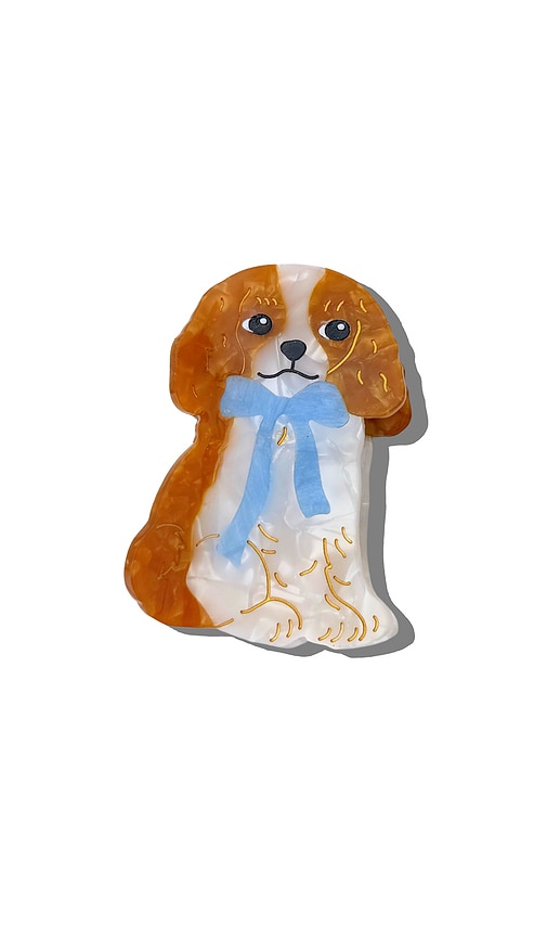 Solar Eclipse Hand-Painted King Charles Claw Hair Clip