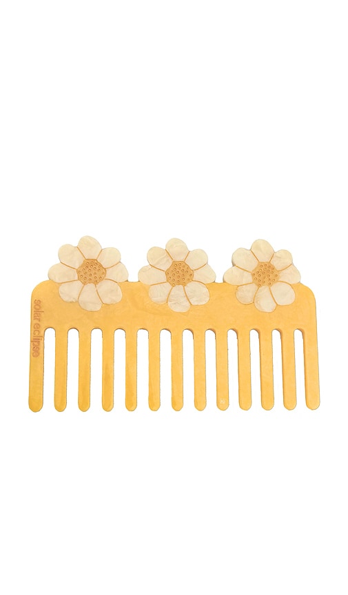 Solar Eclipse Hand-painted Vintage Daisy Detangling Wide Tooth Hair Comb in Neutral 32$