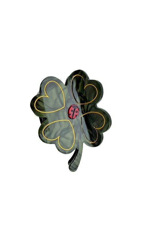 Solar Eclipse Hand-painted Clover Claw Hair Clip