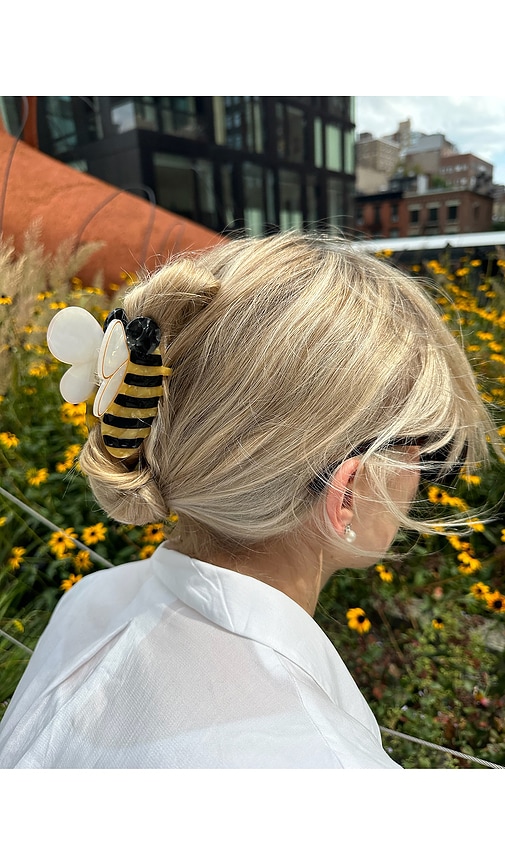  Solar Eclipse Handbemalter Claw Clip Mit Bienenmuster Hand-painted Bee Claw Hair Clip In Beauty: Multi. 
