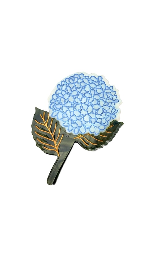 Solar Eclipse Hand-painted Hydrangea Claw Hair Clip