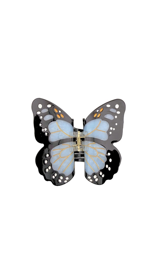 Solar Eclipse Hand-painted Monarch Butterfly Claw Hair Clip