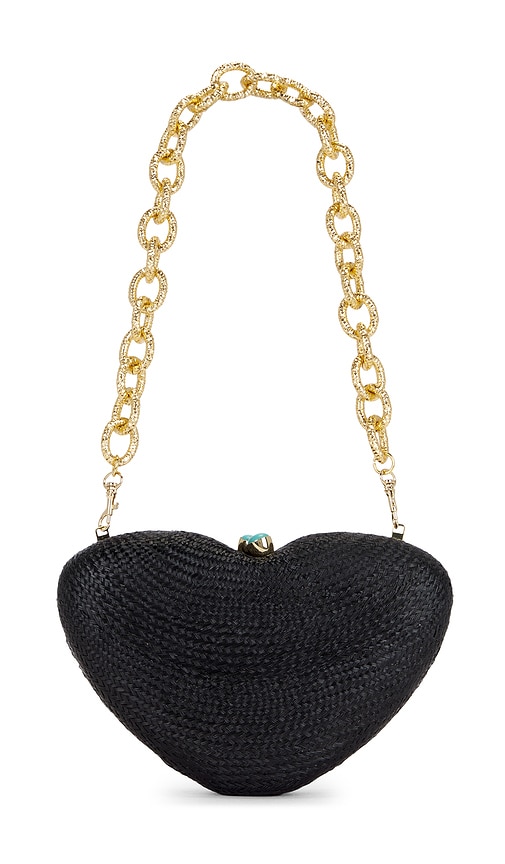 Heart Bun Bag in Black.