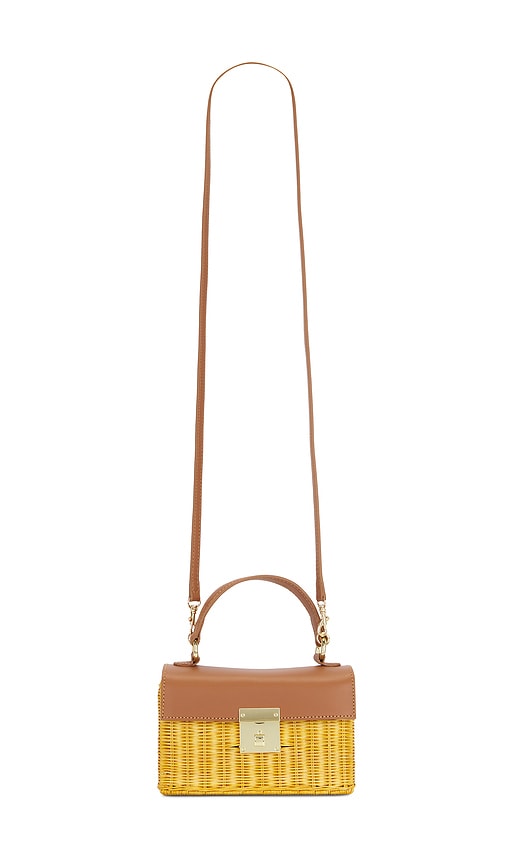 Eva Wicker Bag in Brown.