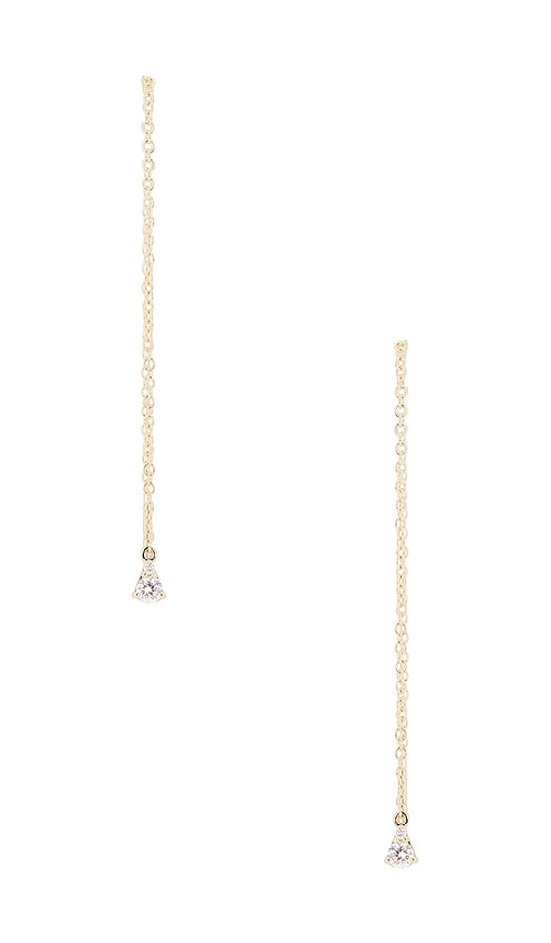 Stone And Strand Perfect Pear Diamond Threader Earrings