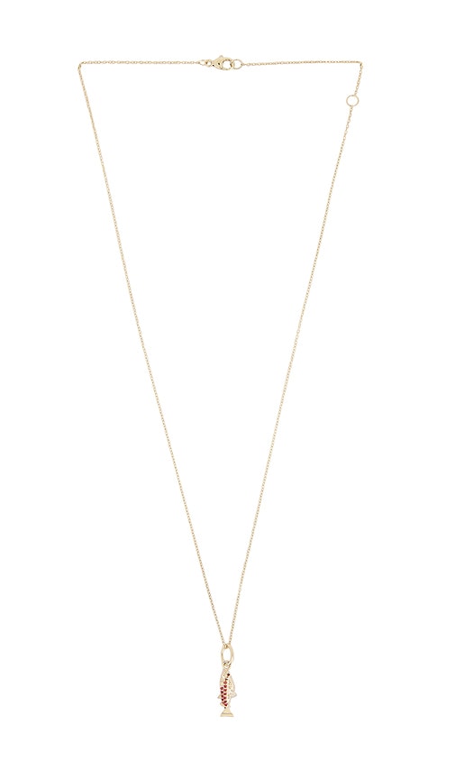 STONE AND STRAND Gold Salmon Brunch Necklace in Metallic Gold 550$