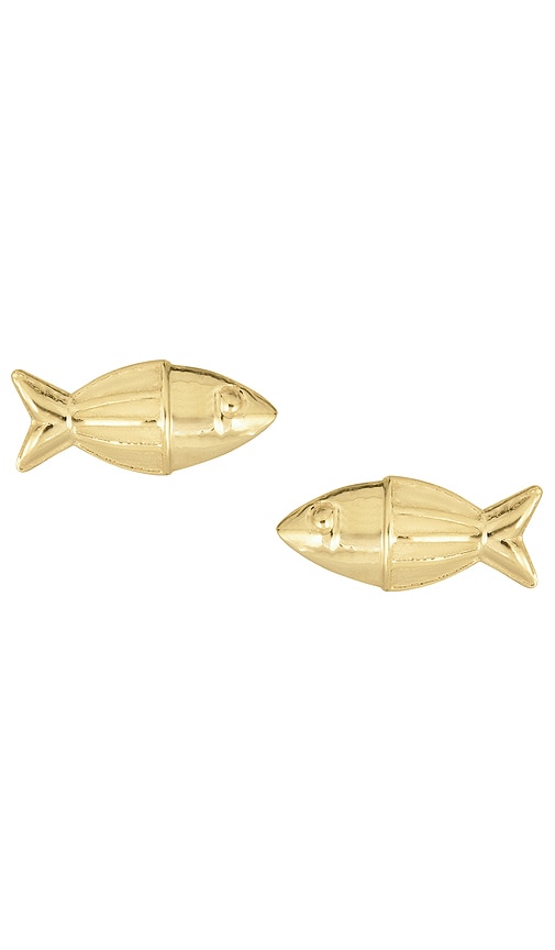 STONE AND STRAND BOUCLES DOREILLES en Metallic Gold 290$