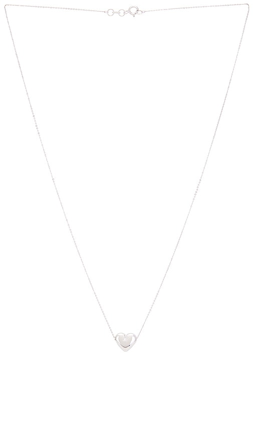 STONE AND STRAND Bubble Tea Heart Necklace in 10k White Gold | REVOLVE