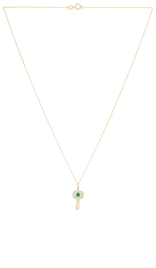 STONE AND STRAND Home Sweet Home Emerald Necklace in 10k Gold & Emerald