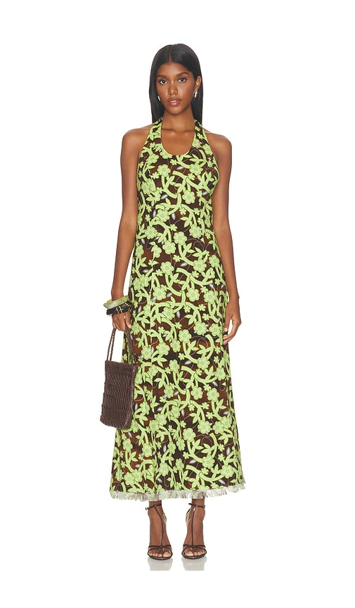 SIEDRES ROBE ZENYA en Green. Taille 36. Also en 34, 38, 40.